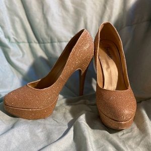 Sparkling Gold Heels